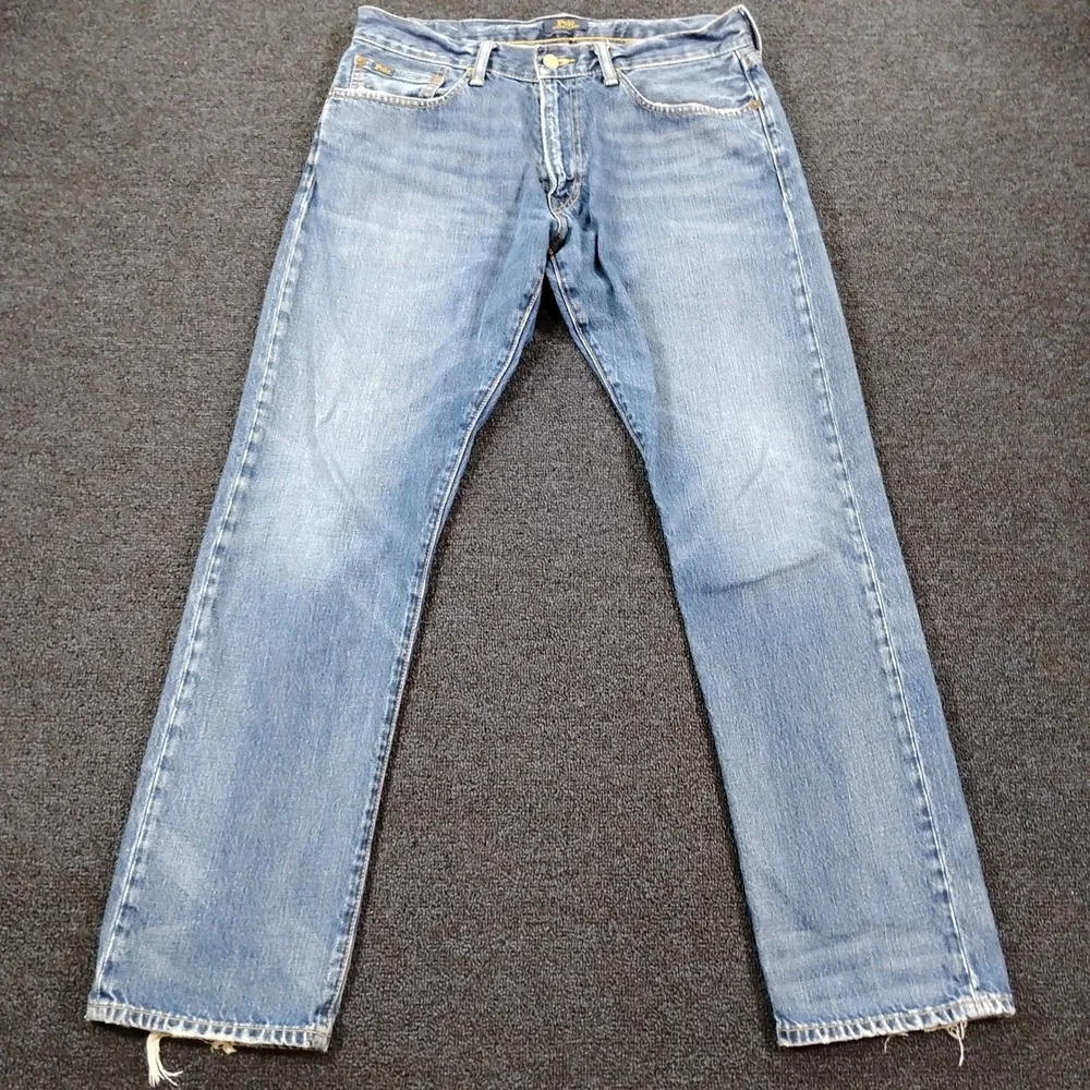 Polo Ralph Lauren Jeans Mens 33x32 Hampton Relaxed Straight Blue Denim Classic